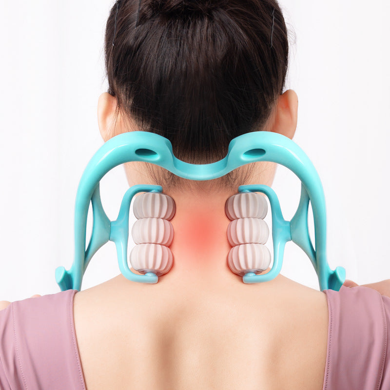 Manual Six Wheel Neck Massager